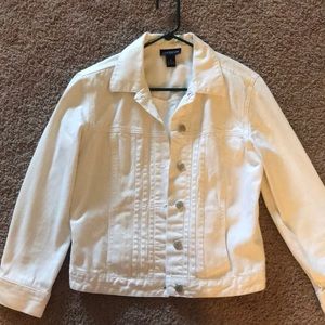 Ann Taylor white jean jacket